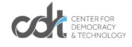 Logo for CDT, the Center for Democracy and Technology