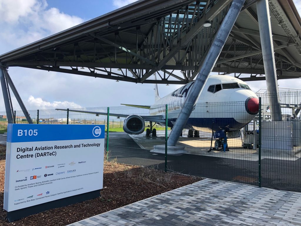 The Cranfield Jet in its hanger next to the DARTeC Centre